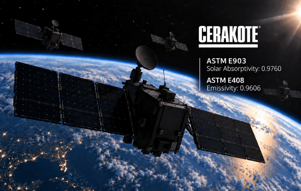 Cerakote® LR-200 Ultra Low Reflective Black Shows Strong Solar Absorptivity and Emissivity